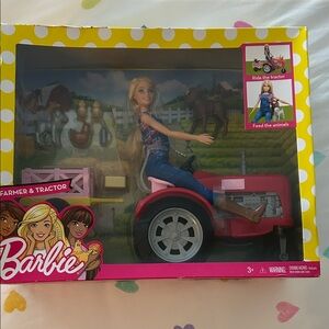 Barbie Pink Tractor Adventure Set